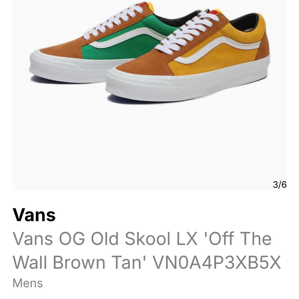 Vans OG Old Skool LX Green and Yellow Sneakers